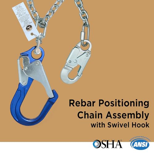AFP Rebar Positioning Chain Assembly with Swivel Hook (Aluminum) - Image 2