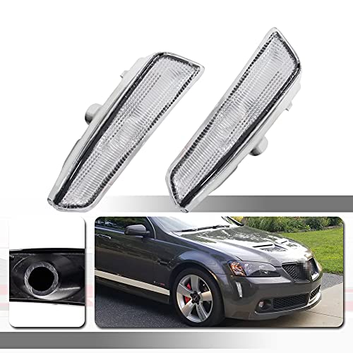 Tonsya Clear Lens Compatible with Lamps housing kit Compatible With 2008 2009 Pontiac G8 GT GXP Front Bumper Side Marker housings - Image 1