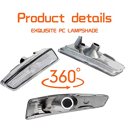 Tonsya Clear Lens Compatible with Lamps housing kit Compatible With 2008 2009 Pontiac G8 GT GXP Front Bumper Side Marker housings - Image 2