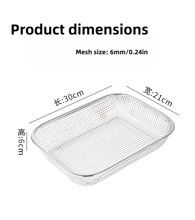 2Pcs Stainless Steel Colander Garden Sieve Tray Set for Soil Compost Sand Filtration - Image 3