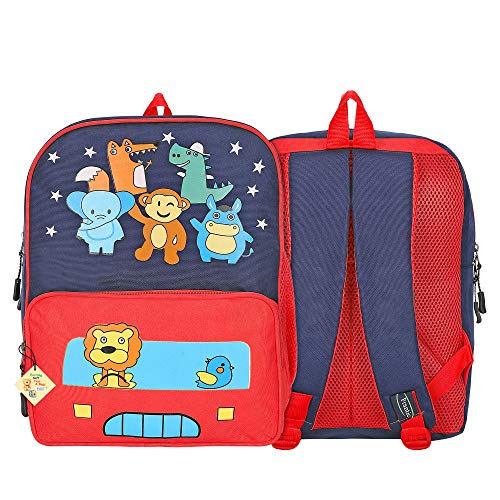 Frantic Kids Soft Cartoon Animal Travelling School Bag Soft Plush Velvet Standard Backpack Baby Girls Boys For 2 To 5 Years Baby/Boys/Girls Nursery, Picnic,Preschool(Pu Red Little Tiger) Medium - Image 3