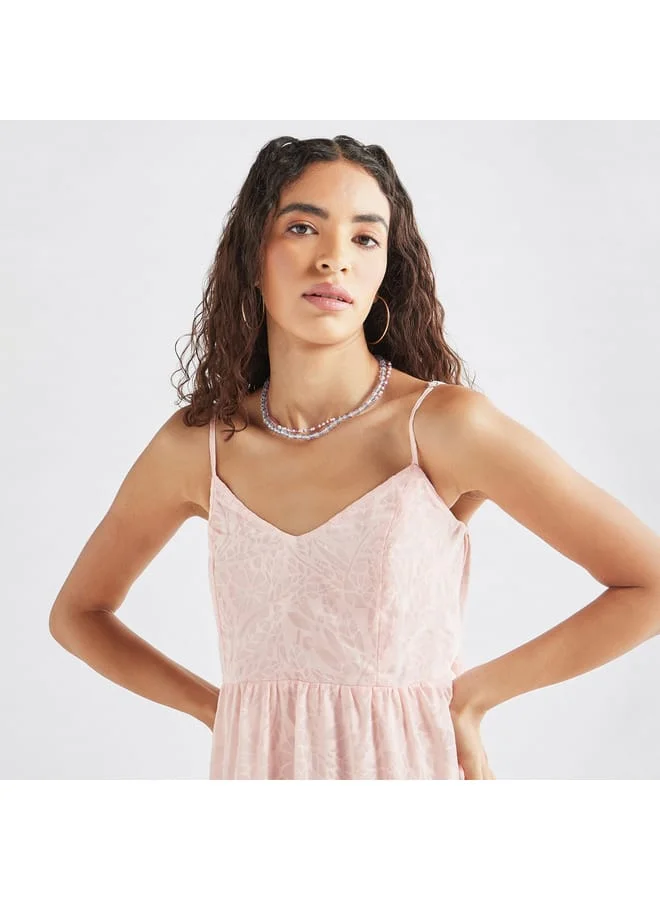 Splash FAV Tiered Jacquard Dress
