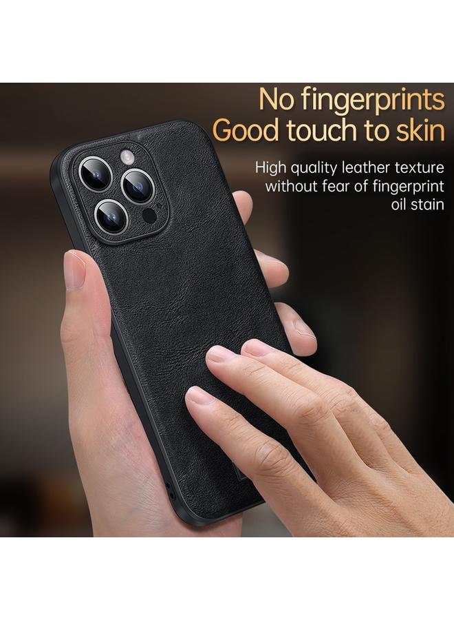 SULADA Case For iPhone 15 Pro Shockproof TPU Hybrid Handmade Leather Phone Case - Image 2