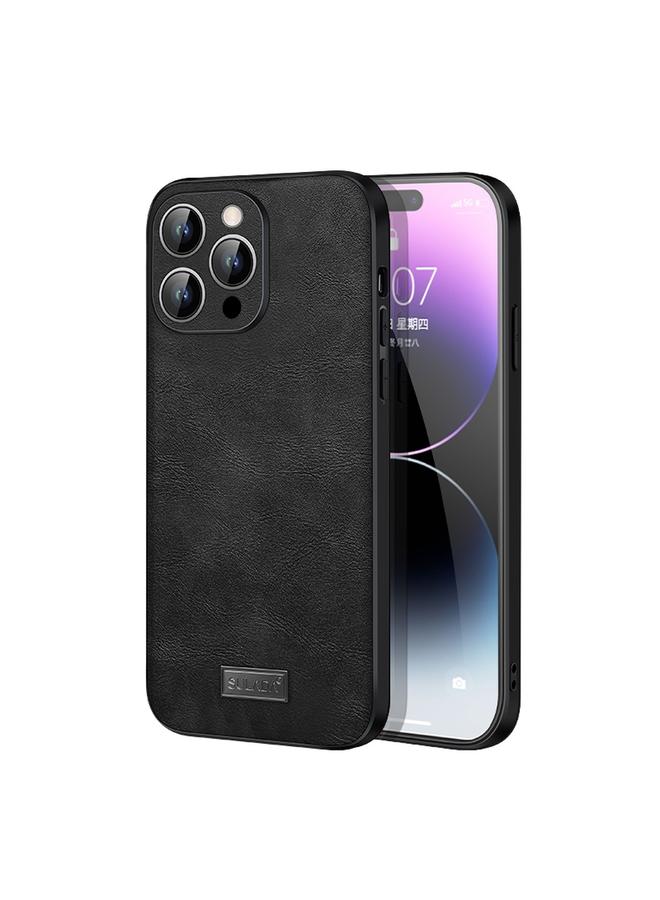 SULADA Case For iPhone 15 Pro Shockproof TPU Hybrid Handmade Leather Phone Case - Image 1