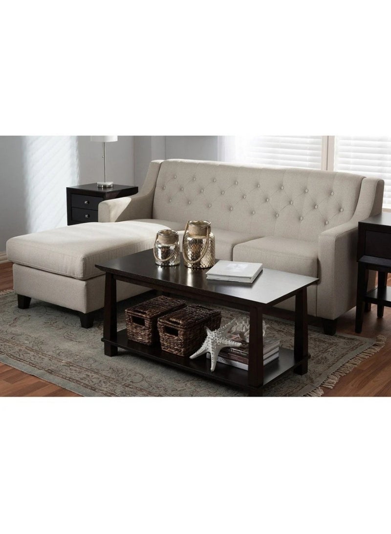 كستم ديكو أريكة مقسمة بمقعدين مبطنة بقماش - أريكة مبطنة مخصصة لغرفة المعيشة، بتصميم أنيق وراحة فائقة - Image 1