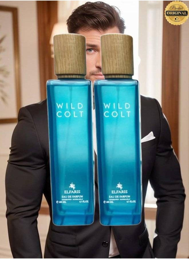 الفارس 2 قطع عطر وايلد كولت الفارس 200 مل  - Image 1