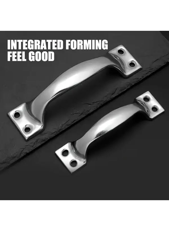 Set Of 8 6 Inch Stainless Steel Door Handles Easy Lock Switch For Barn Doors Iron Doors Home And Farm Use - Image 5
