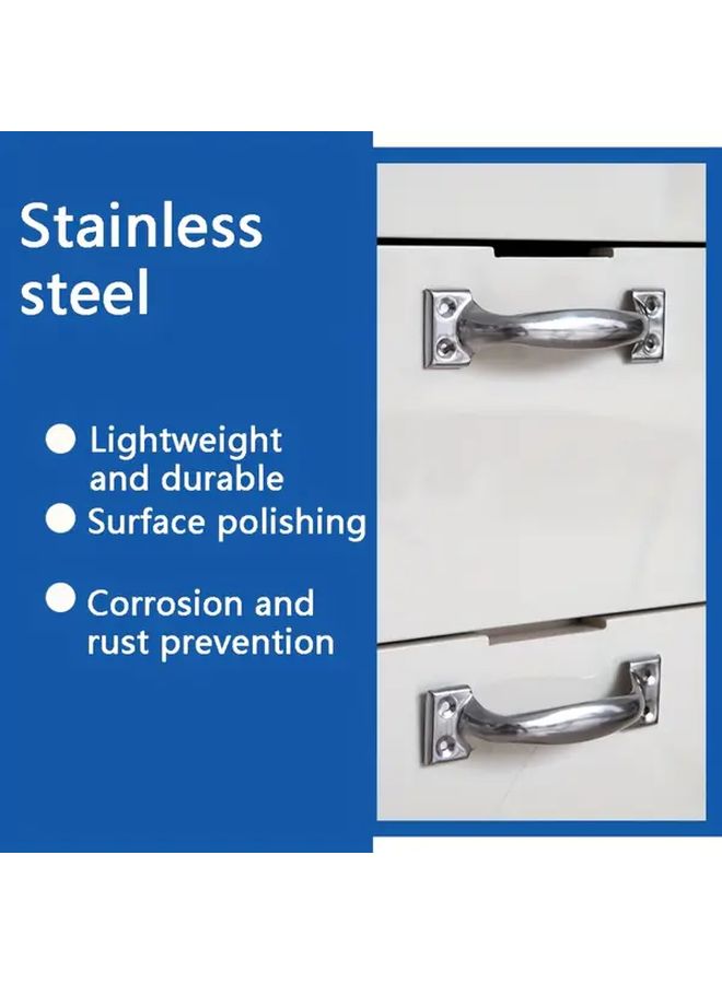 Set Of 8 6 Inch Stainless Steel Door Handles Easy Lock Switch For Barn Doors Iron Doors Home And Farm Use - Image 3
