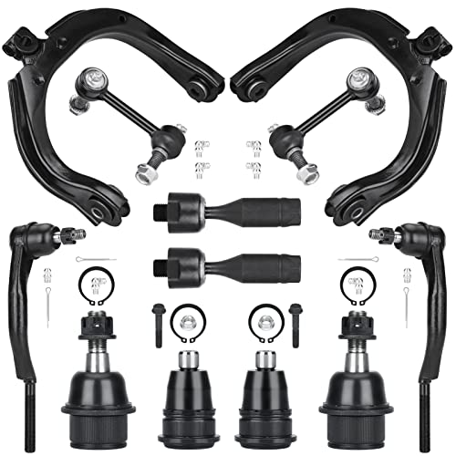Autsurles Front Upper Control Arms Assembly Passenger Driver Side with Upper Lower Ball Joint Suspension Kit for Buick Rainier 2004-2007 for Chevrolet SSR Trailblazer EXT for GMC Envoy XL XUV for Isuzu Ascender - Image 1