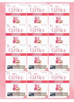 Office 12 Pieces 2 in 1 Eyelash Glue Black And Clear 3g 