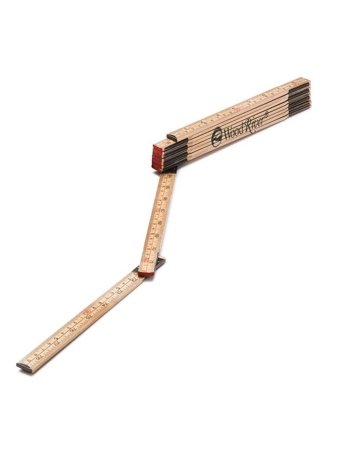 Woodriver Folding Rule Inches and Centimeters 6 Foot Long - Image 1