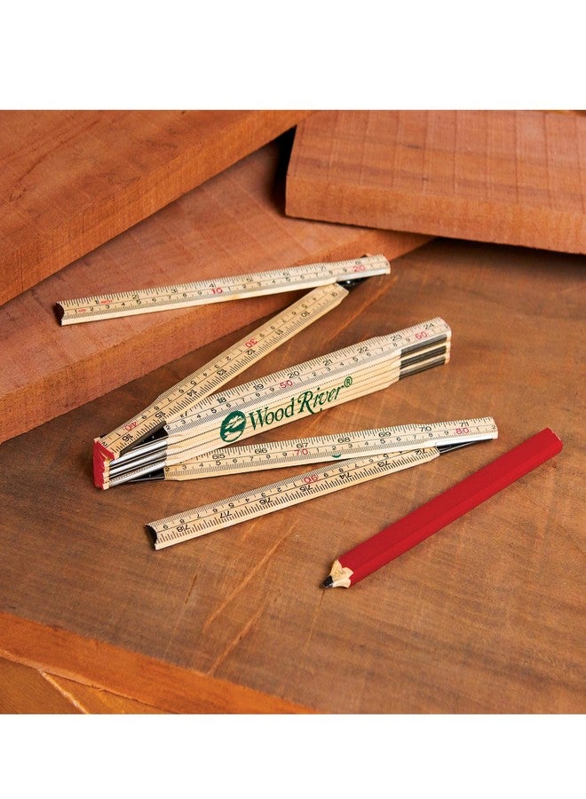 Woodriver Folding Rule Inches and Centimeters 6 Foot Long - Image 3