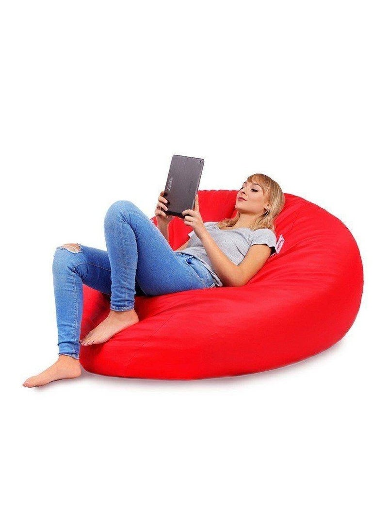 Comfy Pvc Classic Red Large Adult Bean Bag With Bouncy Virgin Beans Filling - Image 3