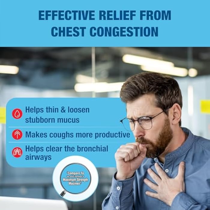 Ohm Guaifenesin 600 mg Extended Release Tablets, Dextromethorphan HBr 30 mg - Expectorant & Cough Suppressant, Loosens Mucus, Controls Cough for Immediate and Extended Relief (2 Pack, 80, Count) - Image 3
