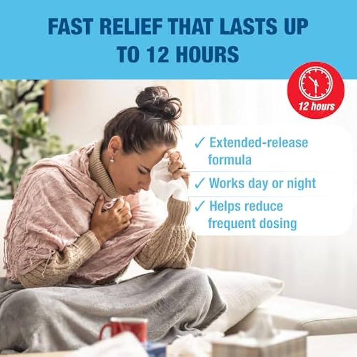Ohm Guaifenesin 600 mg Extended Release Tablets, Dextromethorphan HBr 30 mg - Expectorant & Cough Suppressant, Loosens Mucus, Controls Cough for Immediate and Extended Relief (2 Pack, 80, Count) - Image 4