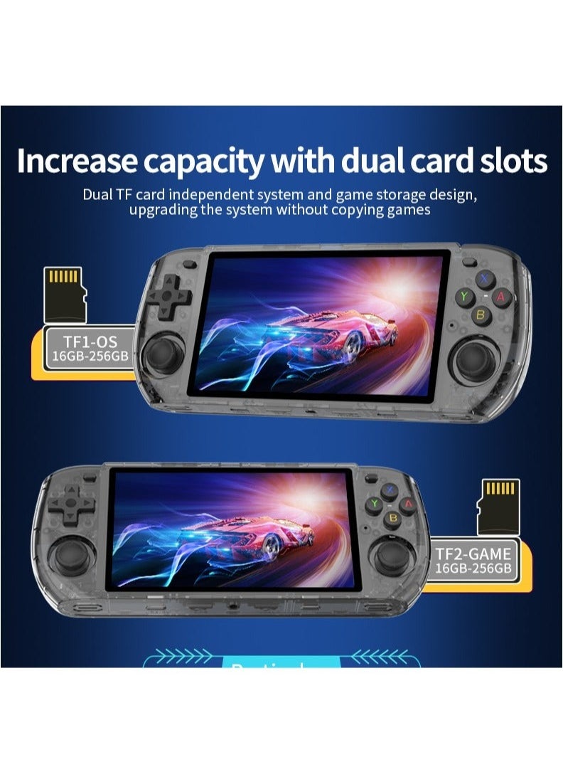 Powkiddy - POWKIDDY RGB10 MAX3 Handheld Game Console, 5 Inch IPS Screen Retro Video Game Console Open Source Linux Game Player, Support WiFi & Bluetooth,10000+ Games Portable PSP (Black, 128G) - Image 1