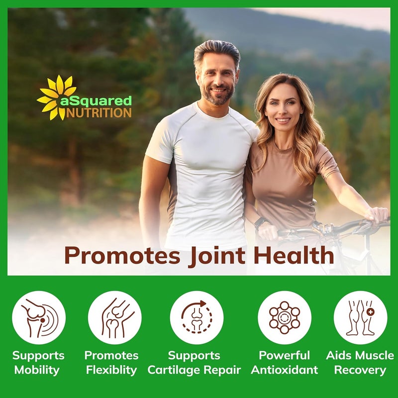 aSquared Nutrition Glucosamine Chondroitin Turmeric MSM Boswellia  120 Capsules  Joint Support Supplement  Joint Support Relief Pills for Health  Natural Supplement for Back Knee  Hands - Image 5