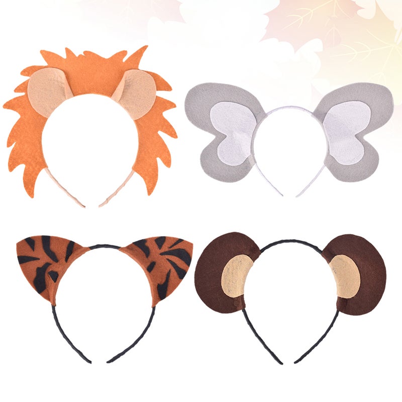 8 pcs Elephant Fashion Kids Party Headdress Animal Cosplay Kids Hair (Lion, Tiger, Elephant, ) - Image 4
