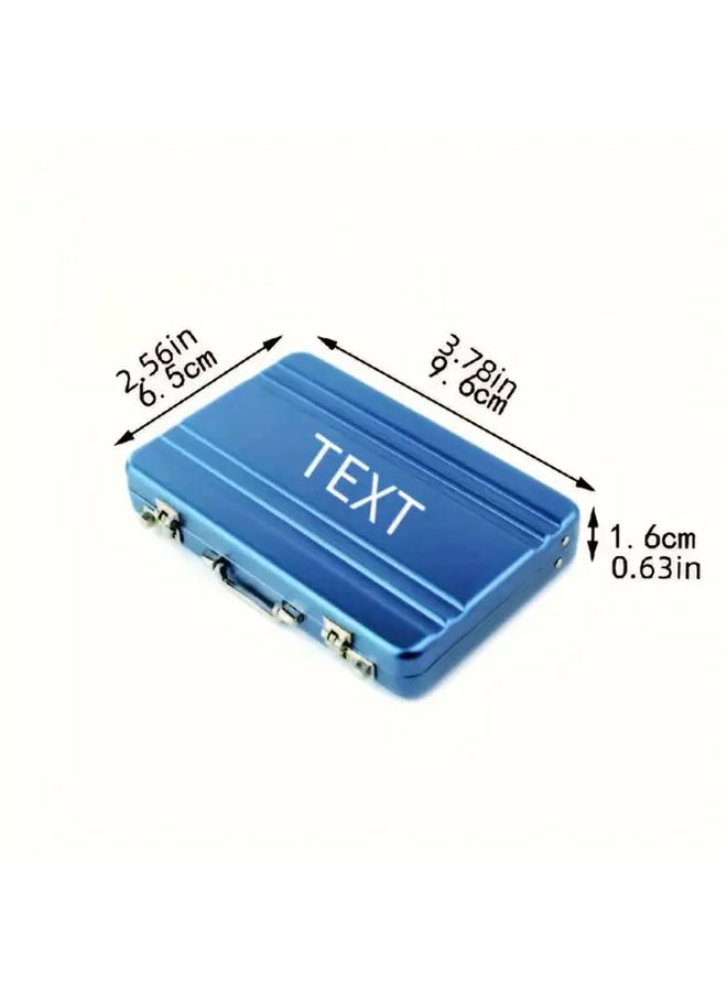 Golden Aluminum Alloy Storage Box ID Card Holder Mini Travel Organizer - Image 2