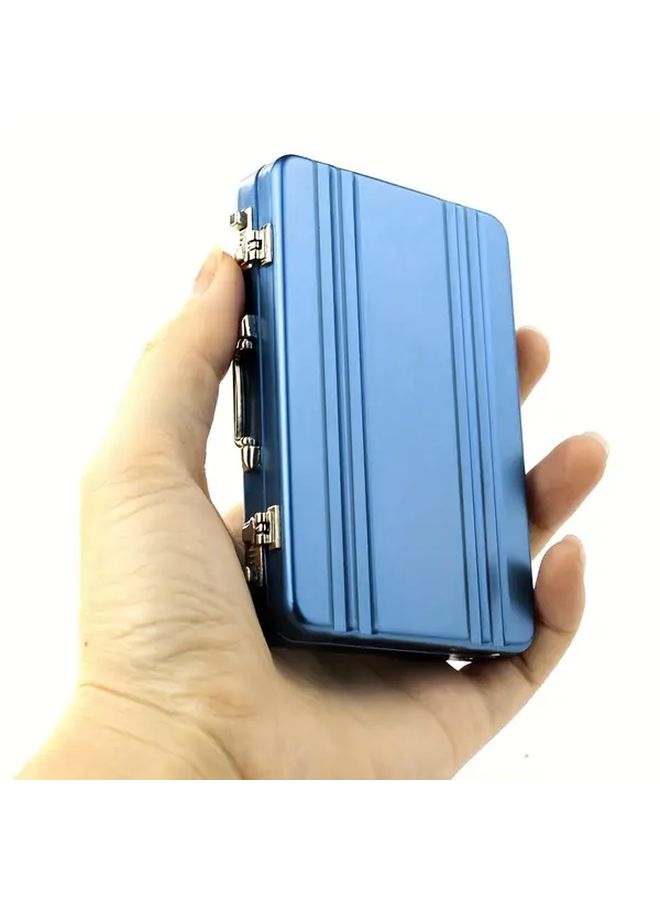 Golden Aluminum Alloy Storage Box ID Card Holder Mini Travel Organizer - Image 4