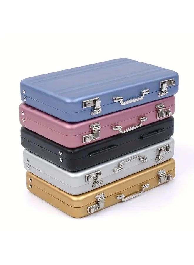 Golden Aluminum Alloy Storage Box ID Card Holder Mini Travel Organizer - Image 5