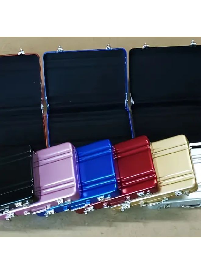 Golden Aluminum Alloy Storage Box ID Card Holder Mini Travel Organizer - Image 3
