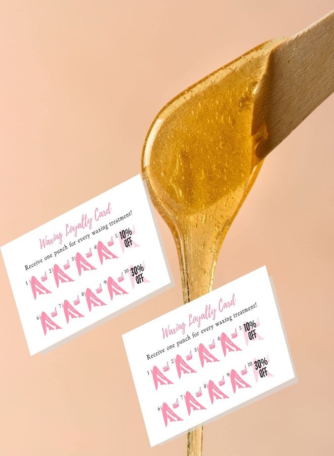 Lashicorn Waxing Loyalty Discount Punch Card | 50 Pack | White & Pink Business Card Size | Wax Skin Business Estheticians - Image 4
