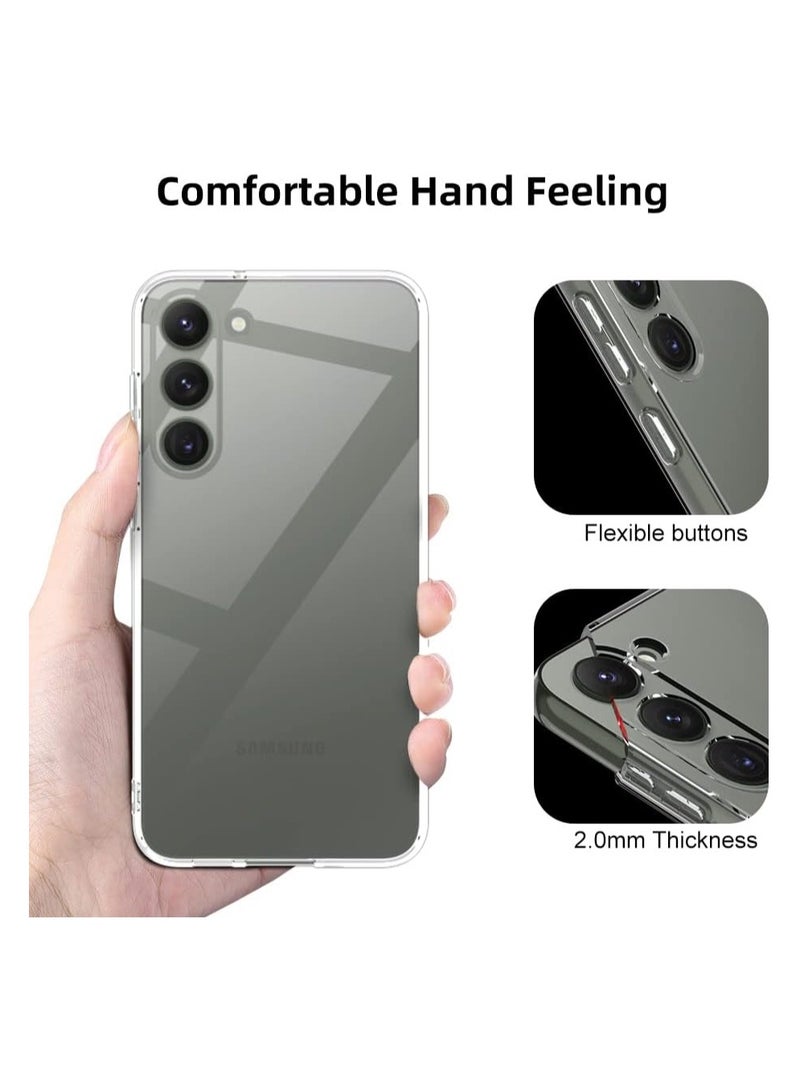 جراب شفاف لهاتف Samsung Galaxy S24 Plus، غطاء خلفي شفاف ناعم ومرن من مادة TPU مقاوم للصدمات متوافق مع هاتف Samsung Galaxy S24 Plus - Image 5