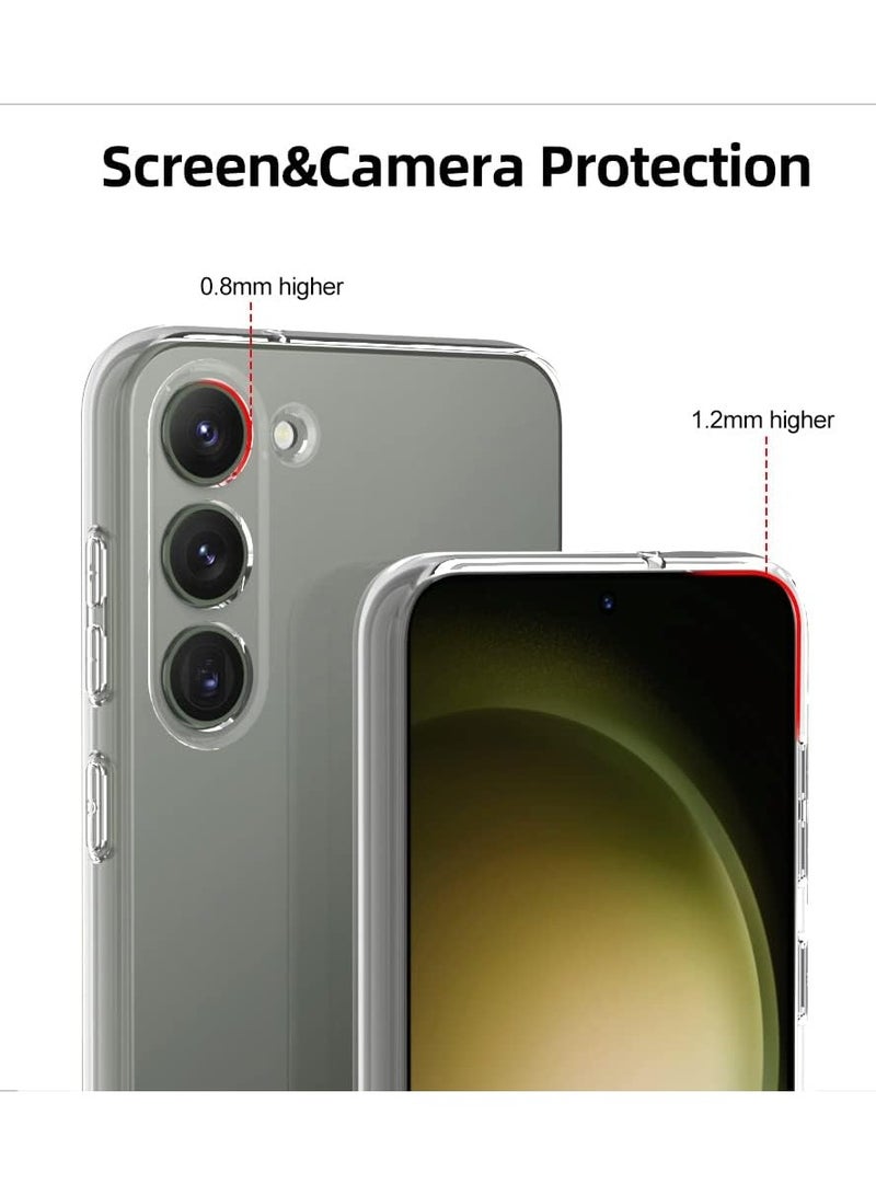 جراب شفاف لهاتف Samsung Galaxy S24 Plus، غطاء خلفي شفاف ناعم ومرن من مادة TPU مقاوم للصدمات متوافق مع هاتف Samsung Galaxy S24 Plus - Image 3