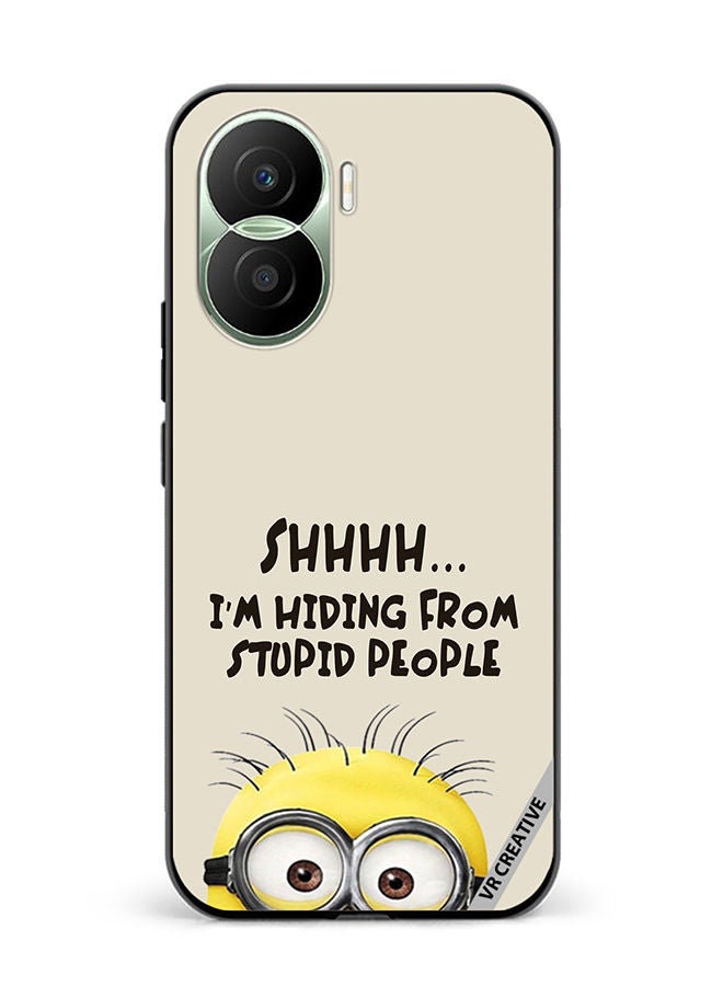 VR CREATIVE Protective Case Cover For Honor Play7T Pro Shhhhh Hiding From Stupid People Design Multicolour - Image 1