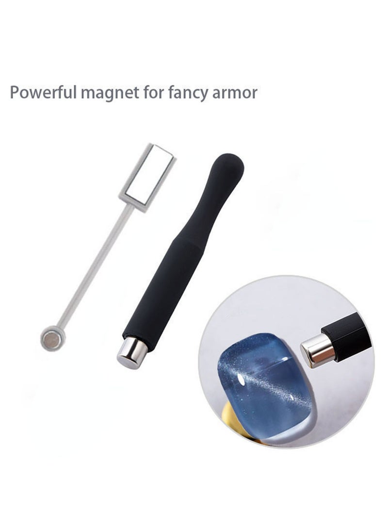 Miss Gooey Nail Polish Set Gel Nail Polish Cat Eye Color Change Glitter with Magnetic Stick Kit Super Shiny Color Long Lasting UV LED Needs Quick Drying Magnetic Art Manicure DIY At Home Soak for Women  - Image 3