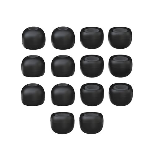 Sounce Premium Replacement Ear Pads – 14 Pcs (7 Pairs) Medium Size Replacement Earpads for Earphones & Bluetooth Earphones – Ultra Soft, Durable, Noise Isolating, Sweat, Black - Image 1