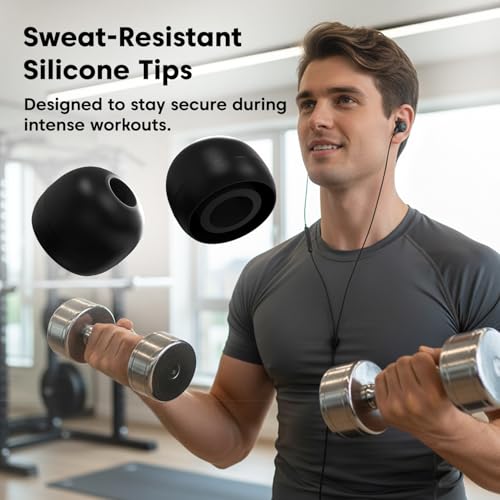 Sounce Premium Replacement Ear Pads – 14 Pcs (7 Pairs) Medium Size Replacement Earpads for Earphones & Bluetooth Earphones – Ultra Soft, Durable, Noise Isolating, Sweat, Black - Image 3