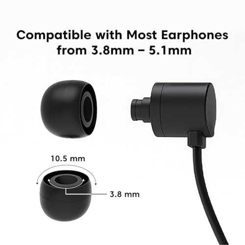 Sounce Premium Replacement Ear Pads – 14 Pcs (7 Pairs) Medium Size Replacement Earpads for Earphones & Bluetooth Earphones – Ultra Soft, Durable, Noise Isolating, Sweat, Black - Image 5