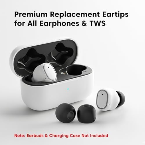 Sounce Premium Replacement Ear Pads – 14 Pcs (7 Pairs) Medium Size Replacement Earpads for Earphones & Bluetooth Earphones – Ultra Soft, Durable, Noise Isolating, Sweat, Black - Image 2