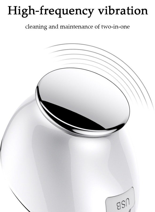 DUNISO 2 IN 1 Electric Face Deep Cleansing Brush Spin Pore Cleaner Face Wash Machine Facial Massager Skin Care tools Electric Eye Beauty Device Heating and Vibration Facial Massage Beauty Device - Image 5