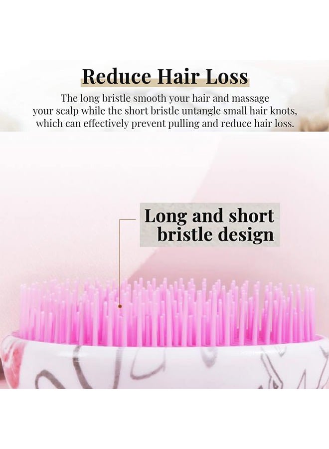 Felico Hair Brush, Detangling Brush Portable Travel, Glitter Egg Shape Anti Static Knots, Air Cushion Massage Detangler Brush for Adults Kids Curly Long Thick Dry Wet Frizzy Damaged Hair - Image 5