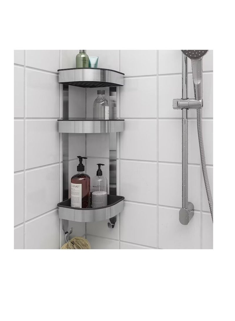 Corner wall shelf unit, stainless steel19x58 cm - Image 2