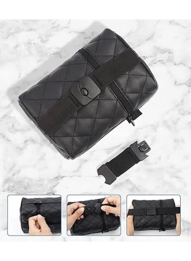 2 Packs Car Tissue Holder, Generic Car leather tissue holder for car back seat headrest hanging tissue boxes holder case multi-use car tissue paper holder - for Cars/Trucks/SUVs (Ergonomic Design, Easy Installation) - Image 4