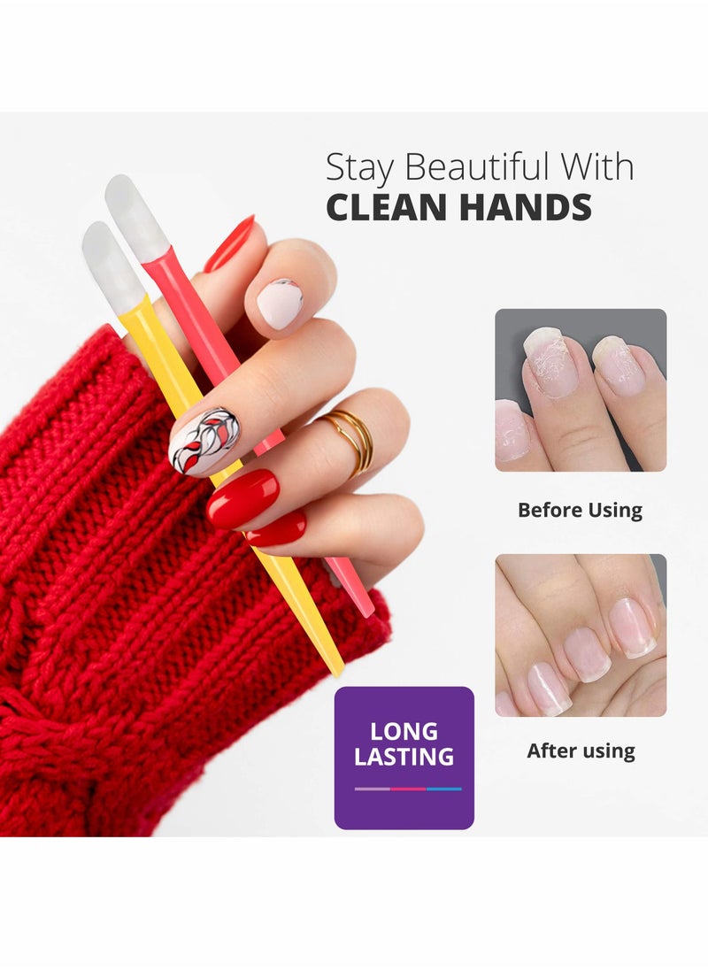 SYOSI - Nail Cuticle Pusher, Trimmer with Rubber Tip Plastic Handle, Manicure Cleaning Tool Unisex, 6 Colors (30Pcs) - Image 1