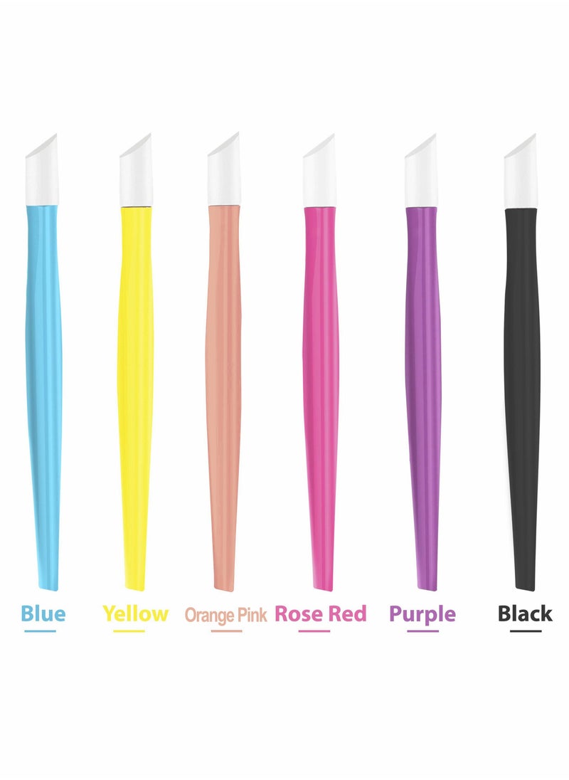 SYOSI - Nail Cuticle Pusher, Trimmer with Rubber Tip Plastic Handle, Manicure Cleaning Tool Unisex, 6 Colors (30Pcs) - Image 1