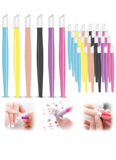 Nail Cuticle Pusher, Trimmer with Rubber Tip Plastic Handle, Manicure Cleaning Tool Unisex, 6 Colors (30Pcs)