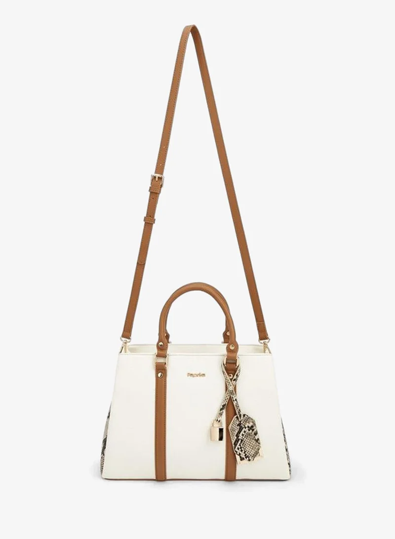 Paprika Animal Print Tote Bag With Double Handles