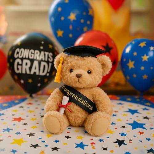 WEIGEDU Graduation Gift Teddy Bear Stuffed Animal Plush Toy with Cap, Sash & Diploma, Graduation Gift for Kids, Students, Boys & Girls, 12 Inch - Image 5