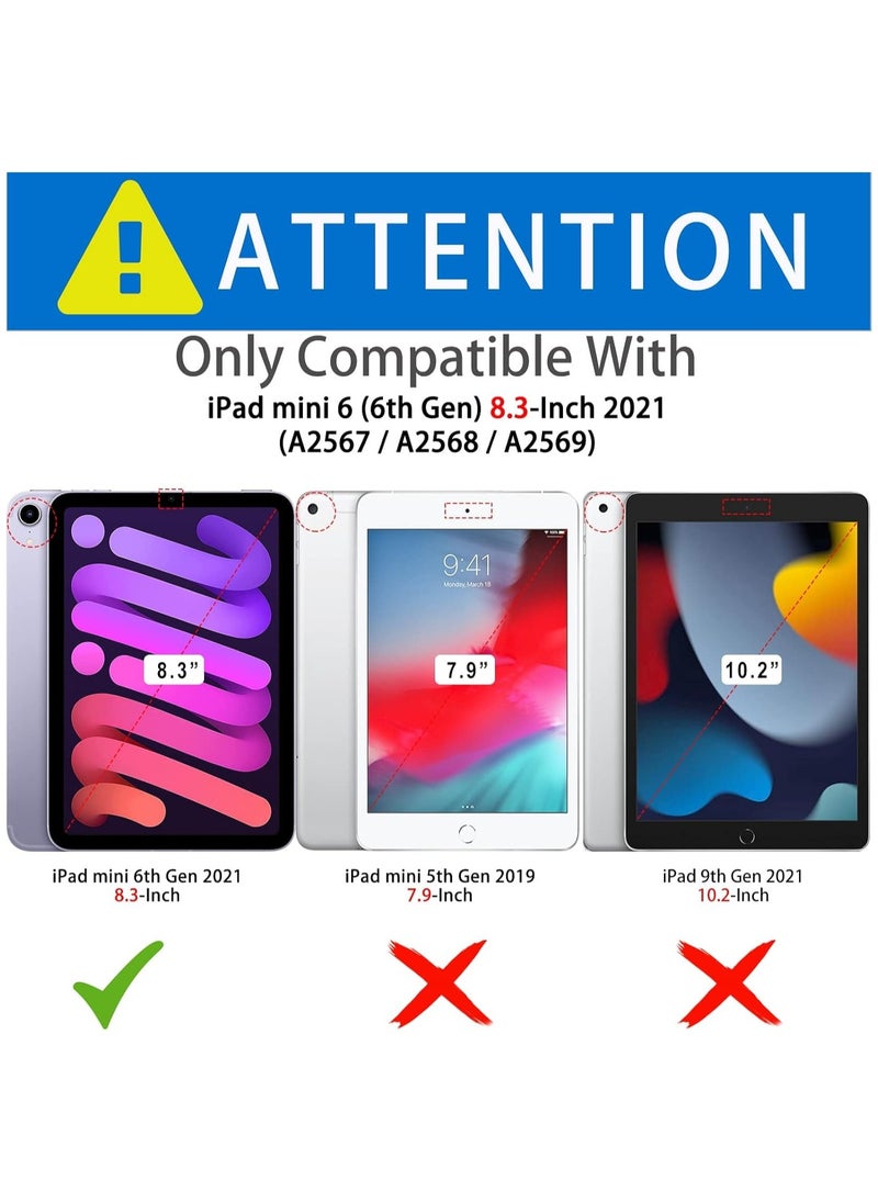 VKL - Cover Case Compatible with iPad mini 6 Case 8.3 Inch, Kids Case for iPad mini 6th Generation, EVA Foam Protective Shockproof Handle Cover Stand Case for iPad Mini 6 8.3" 2021 (Blue) - Image 1