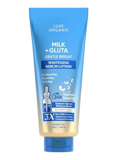 LUXE ORGANIX Milk + Gluta Whitening Serum Lotion 350ml 