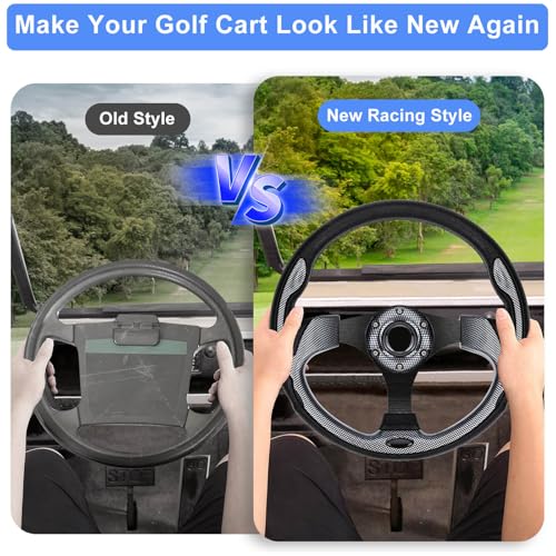 MOSNAI Golf Cart Steering Wheel Fit Club Car EZGO Yamaha Universal Steering Wheel for EZGO TXT RXV, Club Car DS Precedent Tempo, Yamaha G2-G29 Most Golf Cart - Image 3