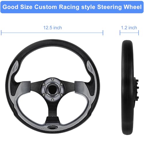 MOSNAI Golf Cart Steering Wheel Fit Club Car EZGO Yamaha Universal Steering Wheel for EZGO TXT RXV, Club Car DS Precedent Tempo, Yamaha G2-G29 Most Golf Cart - Image 2