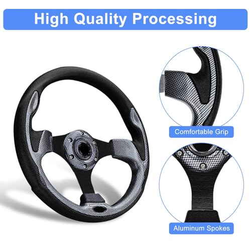 MOSNAI Golf Cart Steering Wheel Fit Club Car EZGO Yamaha Universal Steering Wheel for EZGO TXT RXV, Club Car DS Precedent Tempo, Yamaha G2-G29 Most Golf Cart - Image 4