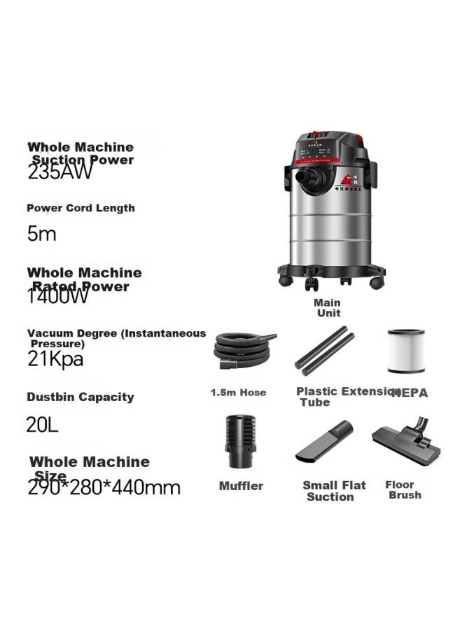 Puppy Vacuum Cleaner Household Industrial High Suction High Power Vacuum Cleaner Renovation Grout Cleaning Vehicle Home Commercial Hotel Multi-function - Image 1